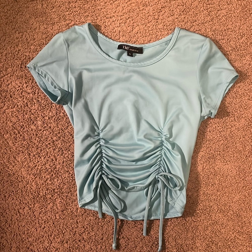Real crop top with ruching